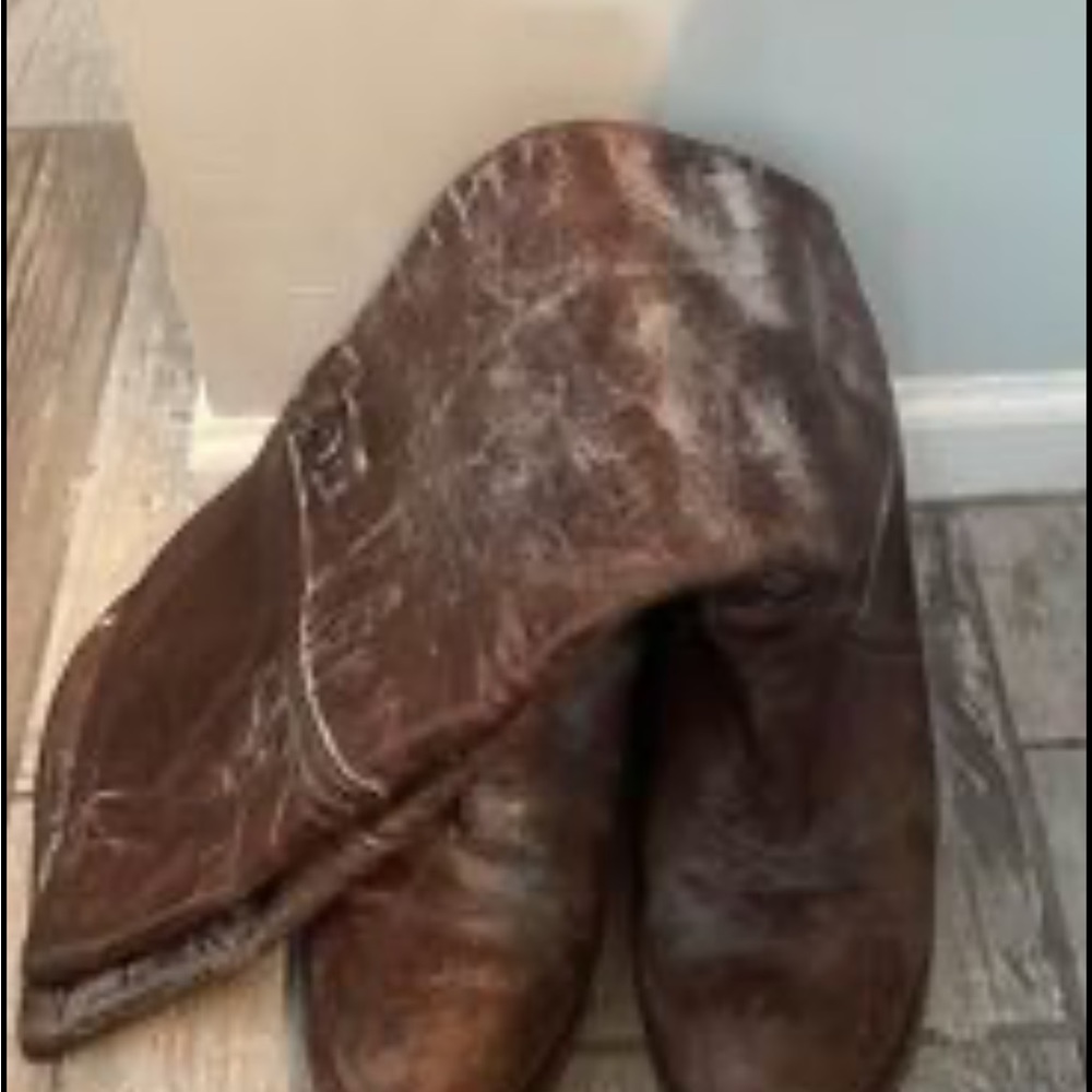 Frye tall boots. Brown distressed. Great condition. Size 10